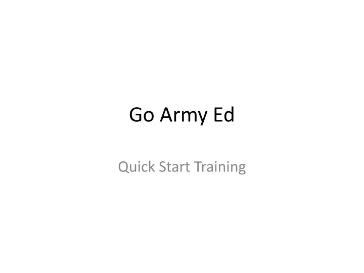 go army ed