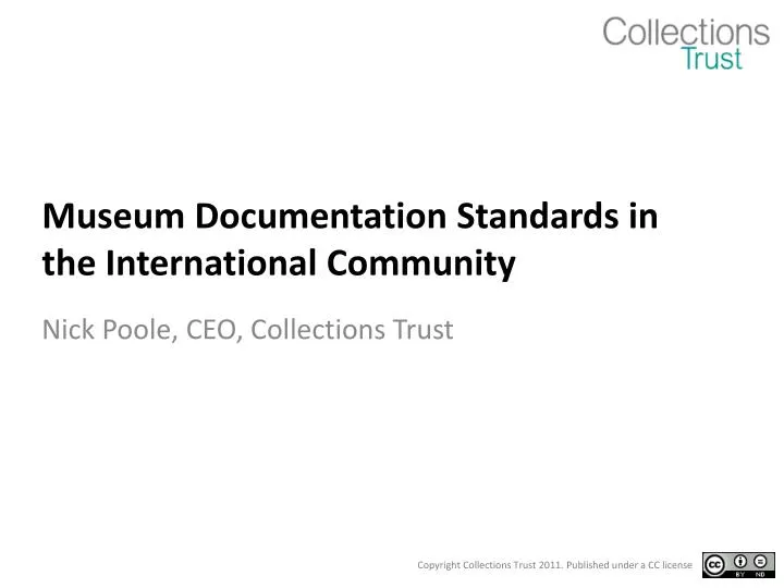museum documentation standards in the international community
