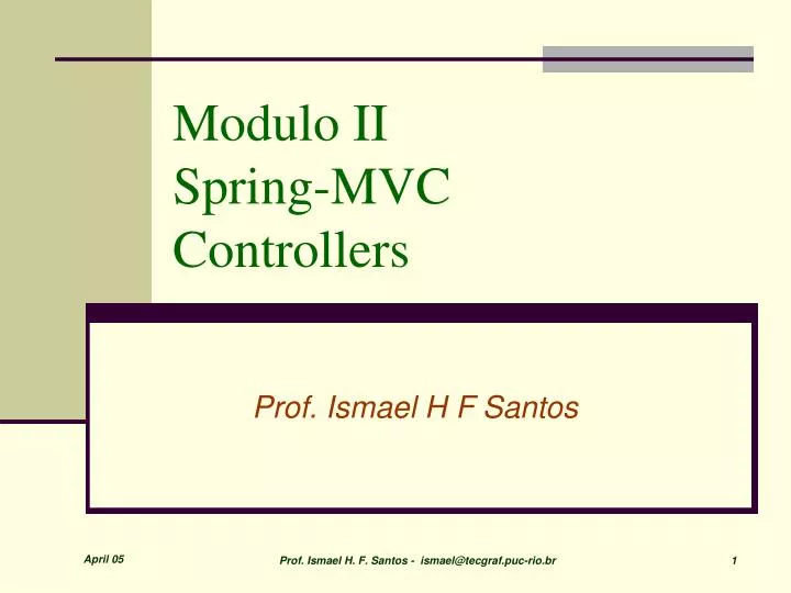 modulo ii spring mvc controllers