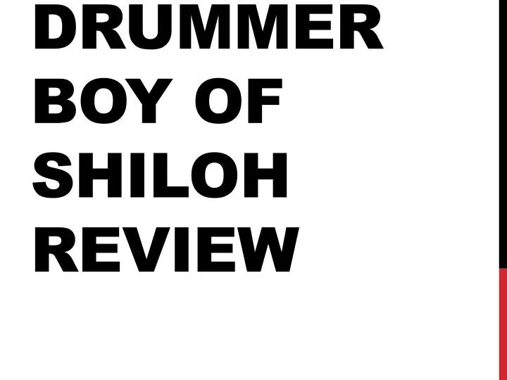 drummer boy of shiloh review