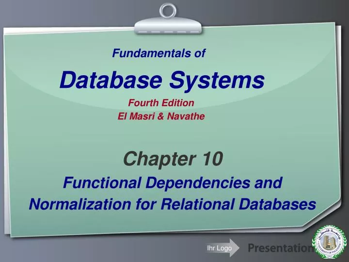 fundamentals of database systems fourth edition el masri navathe