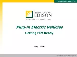 Plug-in Electric Vehicles Getting PEV Ready