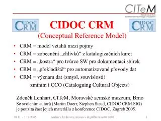 cidoc crm conceptual reference model