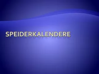 speiderkalendere