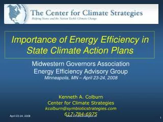 Importance of Energy Efficiency in State Climate Action Plans