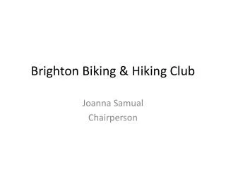 brighton biking hiking club