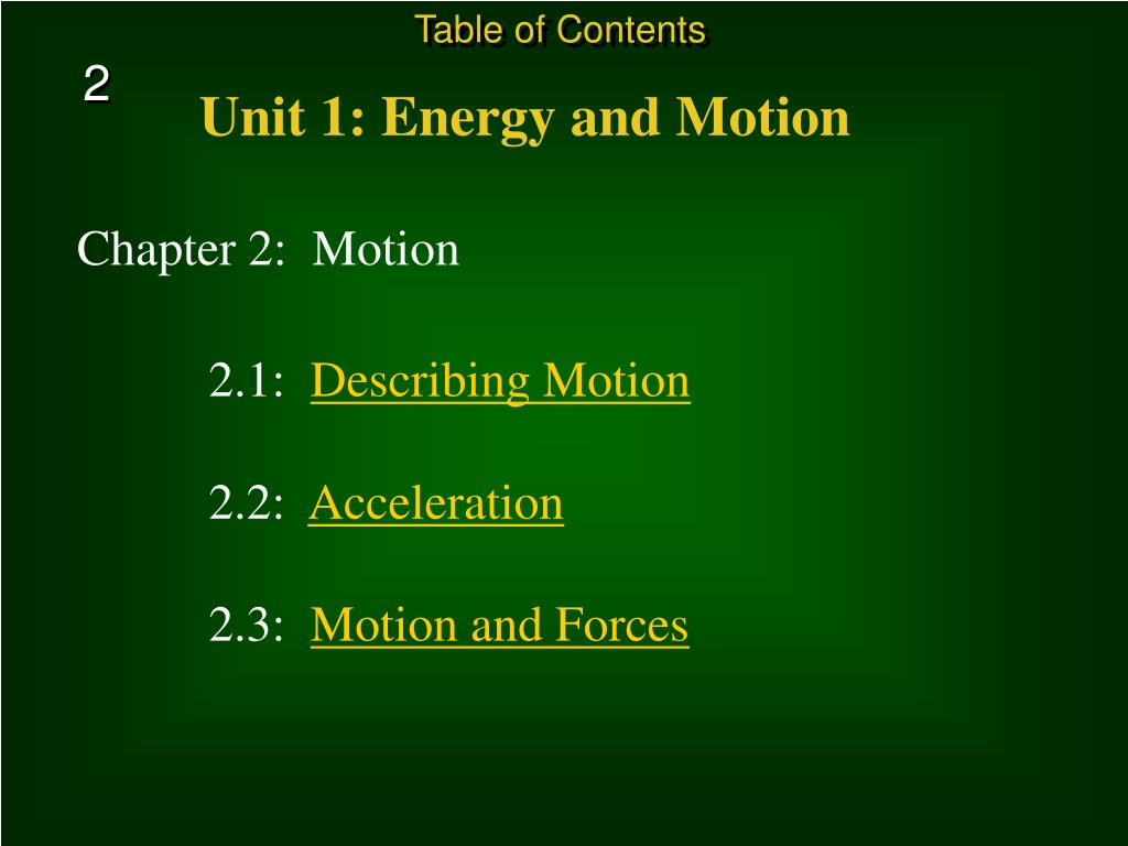PPT - Chapter 2: Motion PowerPoint Presentation, free download - ID:6264471