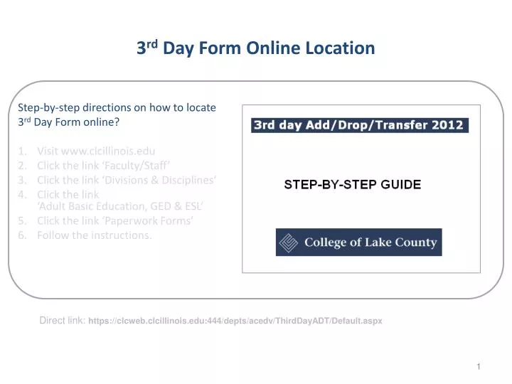 3 rd day form online location