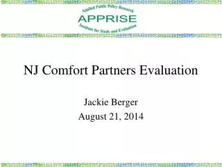 NJ Comfort Partners Evaluation