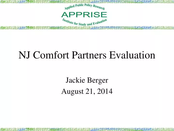 nj comfort partners evaluation
