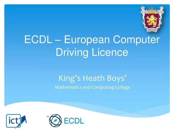 ecdl european computer driving licence