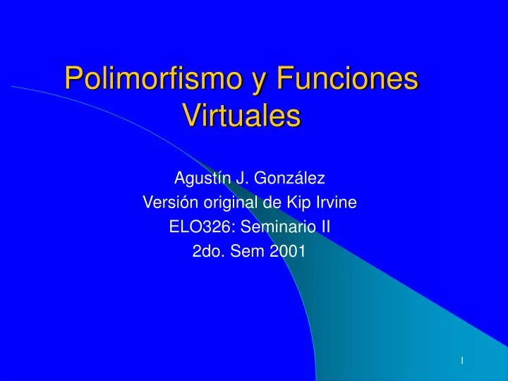 polimorfismo y funciones virtuales