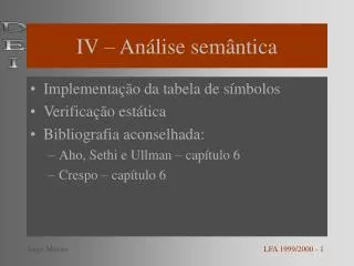 iv an lise sem ntica