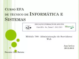 curso efa de t cnico de inform tica e sistemas