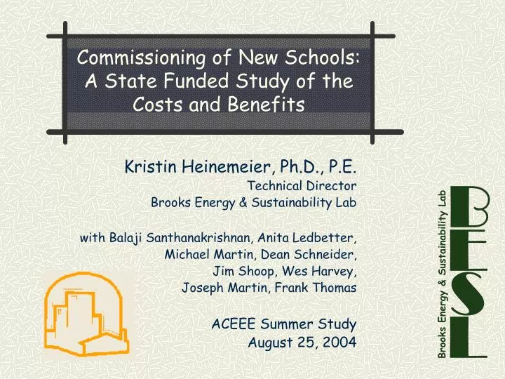 commissioning of new schools a state funded study of the costs and benefits
