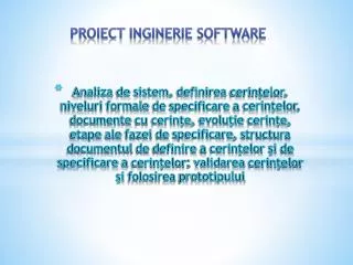 proiect inginerie software