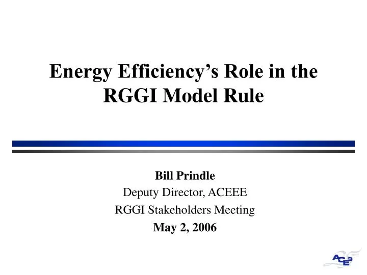 energy efficiency s role in the rggi model rule