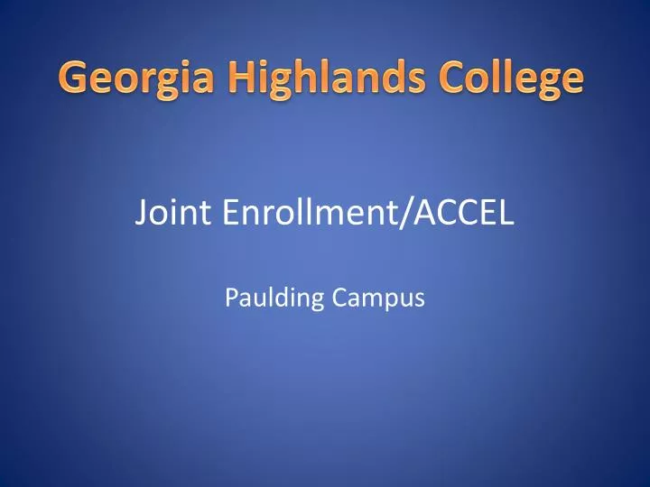 joint enrollment accel