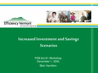 Increased Investment and Savings Scenarios