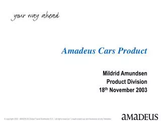 Amadeus Cars Product