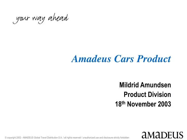 amadeus cars product