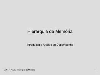hierarquia de mem ria