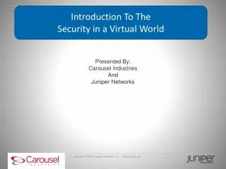 Introduction To The Security in a Virtual World