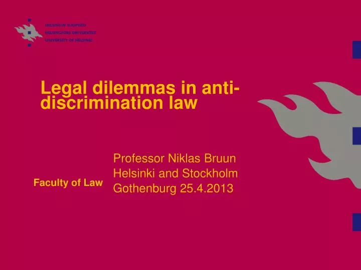 legal dilemmas in anti discrimination law