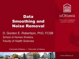 Data Smoothing and Noise Removal