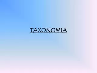 taxonomia