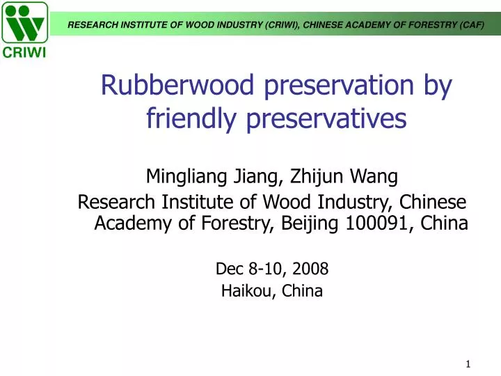rubberwood preservation by friendly preservatives