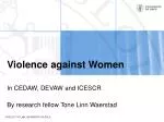 Violence against Women - slide 1