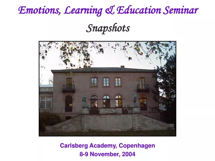 emotions learning education seminar snapshots