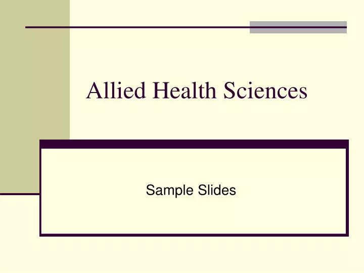 allied health sciences