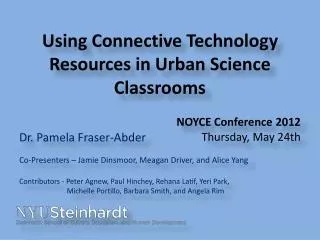 Using Connective Technology Resources in Urban Science Classrooms