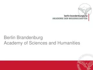 Berlin Brandenburg Academy of Sciences and Humanities
