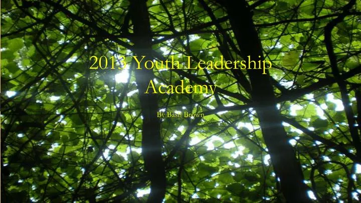 2013 youth leadership academy