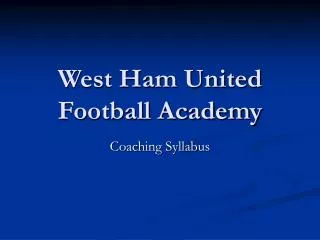 West Ham United Football Academy