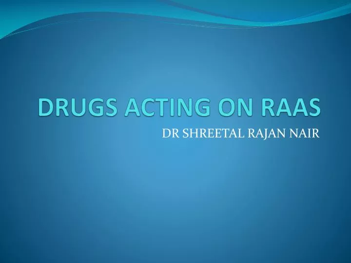 drugs acting on raas