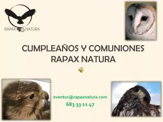 cumplea os y comuniones rapax natura