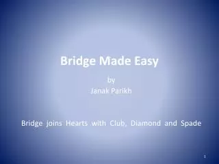 Bridge Made Easy