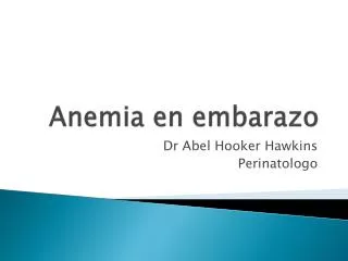 anemia en embarazo