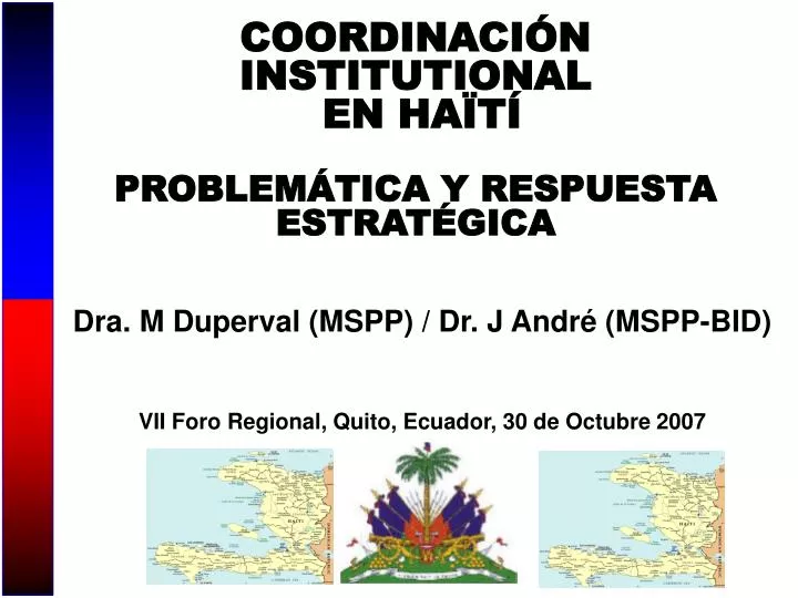 coordinaci n institutional en ha t problem tica y respuesta estrat gica