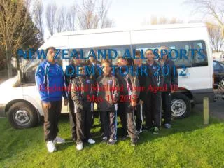 New Zealand All Sports Academy Tour 2012