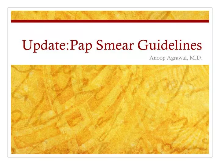 update pap smear guidelines