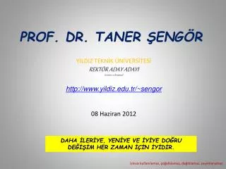 prof dr taner eng r