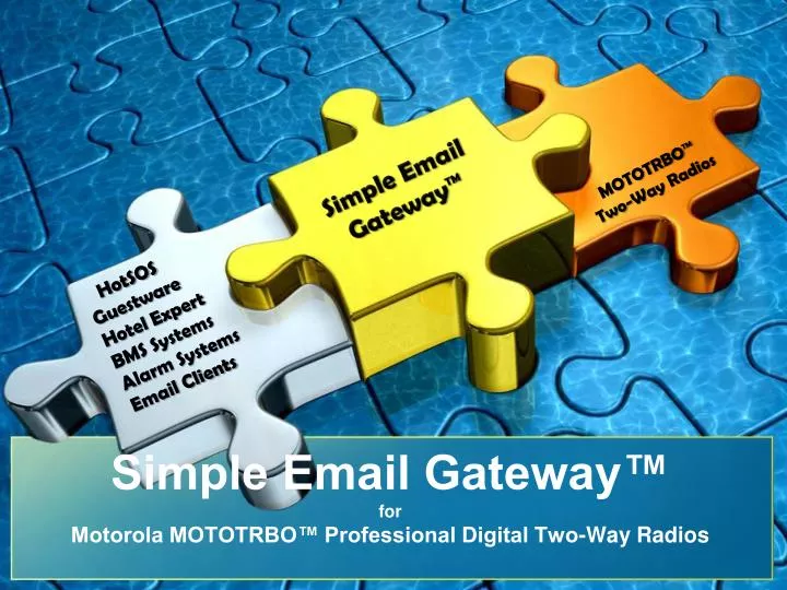 simple email gateway for motorola mototrbo professional digital two way radios