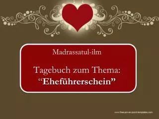 tagebuch zum thema ehef hrerschein