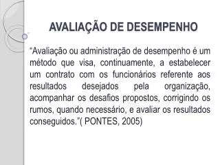 avalia o de desempenho