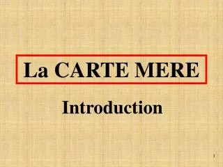 la carte mere